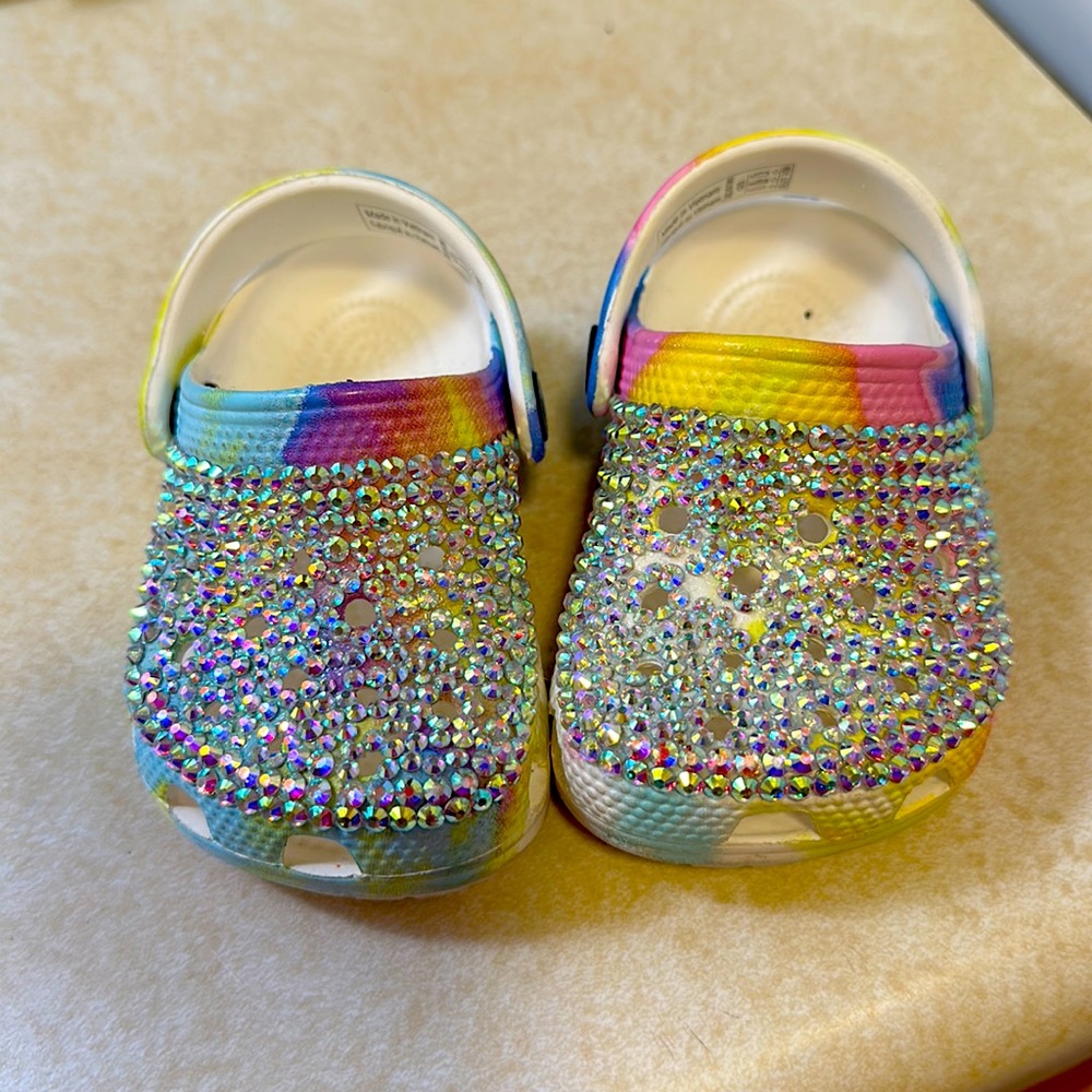 Toddler bling crocs